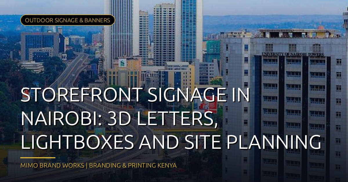 Elevate Your Storefront: Luxury Storefront Signage & Illuminated Lightboxes for Nairobi Retail Spaces