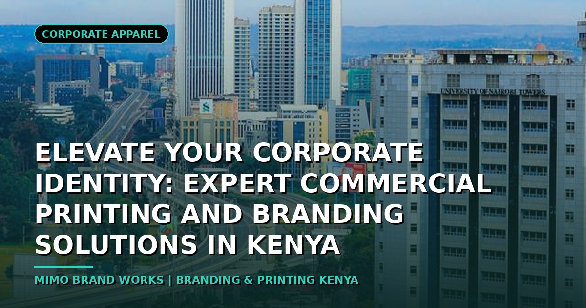 Elevate Your Corporate Identity: Expert Commercial Printing and Branding Solutions in Kenya