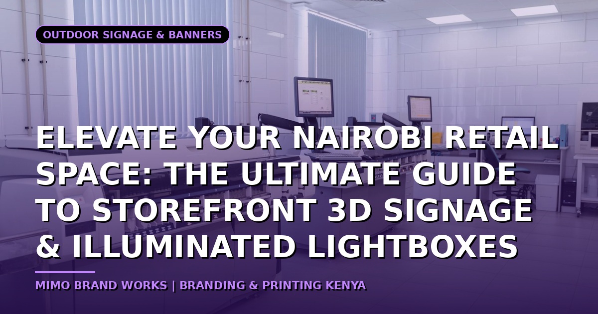 Elevate Your Nairobi Retail Space: The Ultimate Guide to Storefront 3D Signage & Illuminated Lightboxes